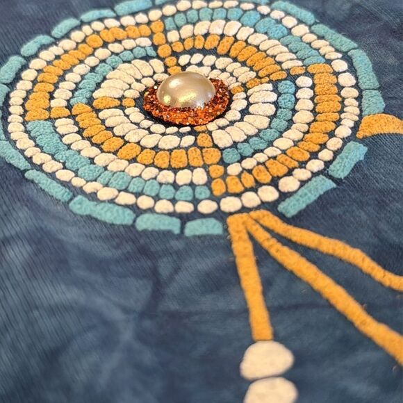 LYNEE APPAREL Vintage 1996 Southwestern Puffy Tie Dye Oversized Tee - Picture 13 of 13